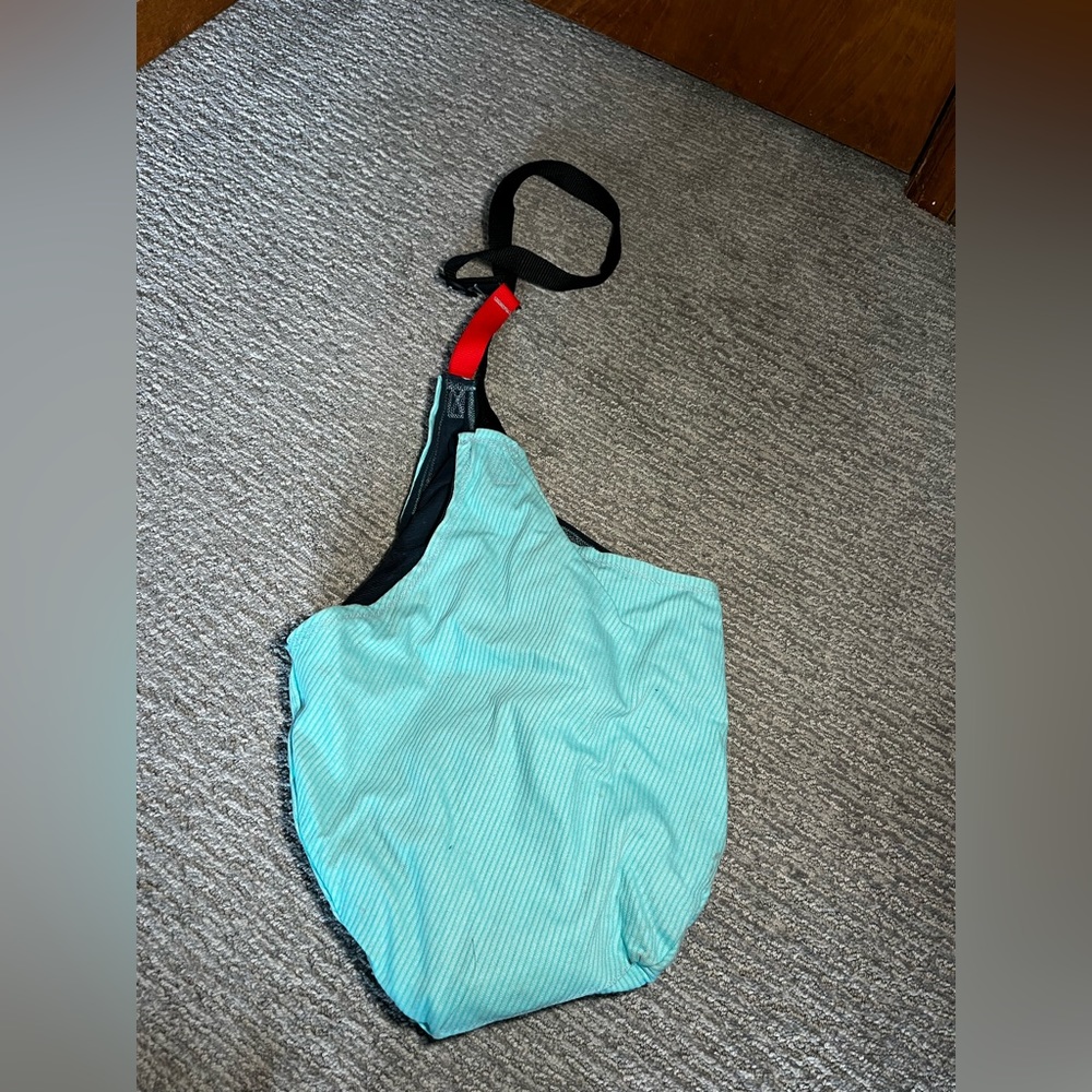 Homemade reversible tote bag with coin pouch